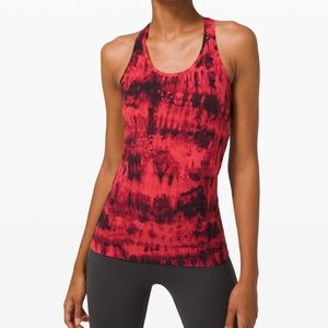 Lululemon Cool Racerback II Nulu *Game Day Game Day Red Black Multi PTP 14”